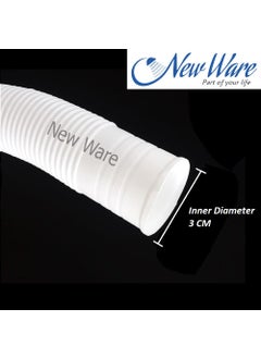 NEW WARE KI Corrugated Plastic DrainExtension Hose Outlet Pipe Suitable for All FullySemi Automatic Washing Machines Outlet Length 15 Meter White  - Image 5