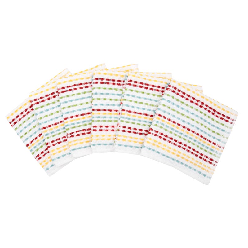 Ritz Pebble Bar Mop Towels: Highly Absorbent and Super Soft, 100% Cotton, Durable Super Absorbent Kitchen Bar Towels for Wiping Tables and Counters, 12x12, 6-Pack, Multi - Image 2