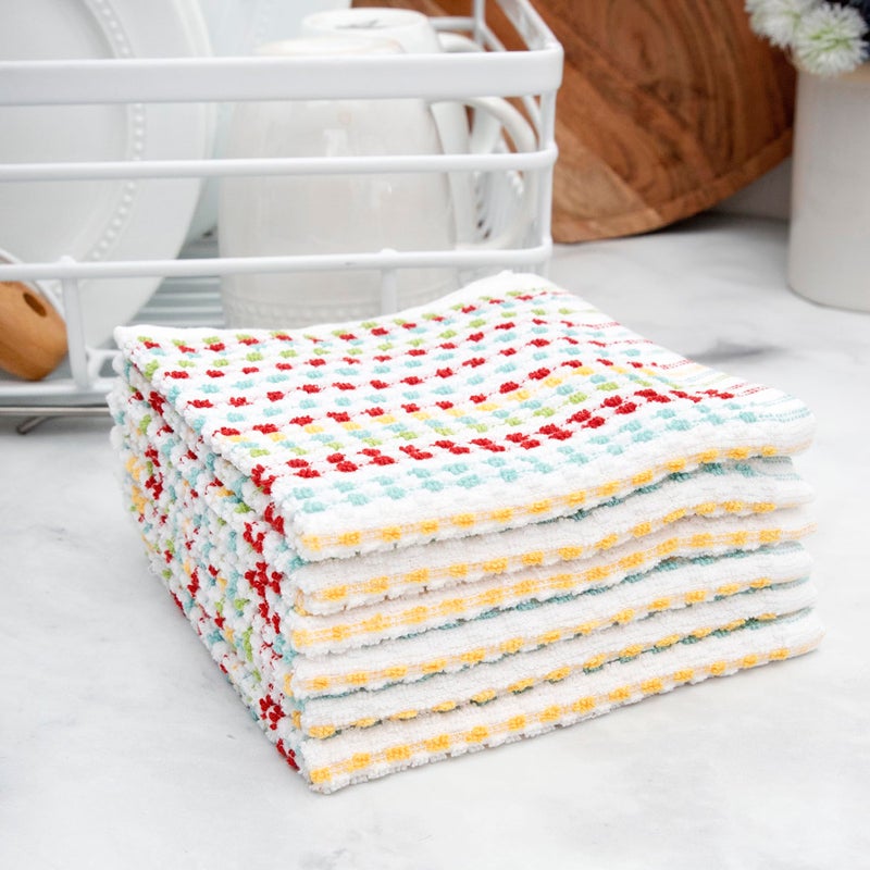 Ritz Pebble Bar Mop Towels: Highly Absorbent and Super Soft, 100% Cotton, Durable Super Absorbent Kitchen Bar Towels for Wiping Tables and Counters, 12x12, 6-Pack, Multi - Image 5