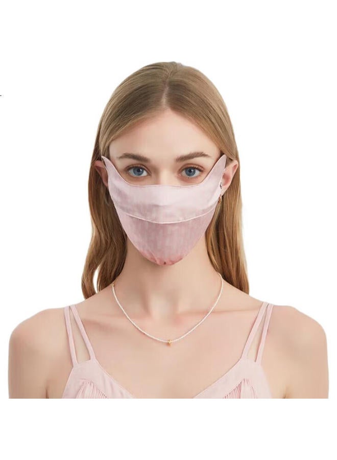 Elle 100% Silk Sun Protection Mask Women'S Sun Protection Eye Mask Uv Protection Mask Adjustable - Image 3