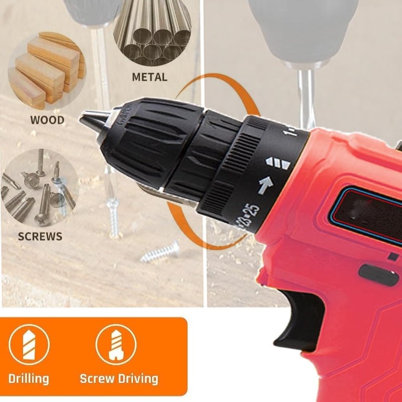 MLD MLD multiple task repair work at home all by own Hand 12V Cordless Drill Driver Keyless Chuck Reversible Plastic body 10 mm  - Image 4