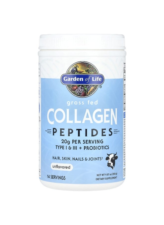Garden of Life Garden of Life, Grass Fed Collagen Peptides, Unflavored, 9.87 oz (280 g)  - Image 1