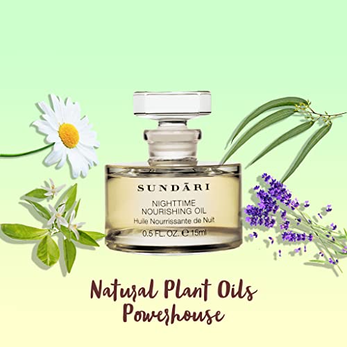SUNDARI Nighttime Nourishing Oil 05 Fl Oz Ayurvedic Face Oil Deep Hydration Reduces Fine Lines Revitalizes Skin for a Youthful Glow - Image 3