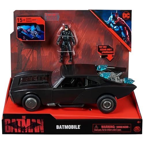 BATMAN The 2022 Movie Lights & Sounds Batmobile with 4-inch Action Figure - Image 2