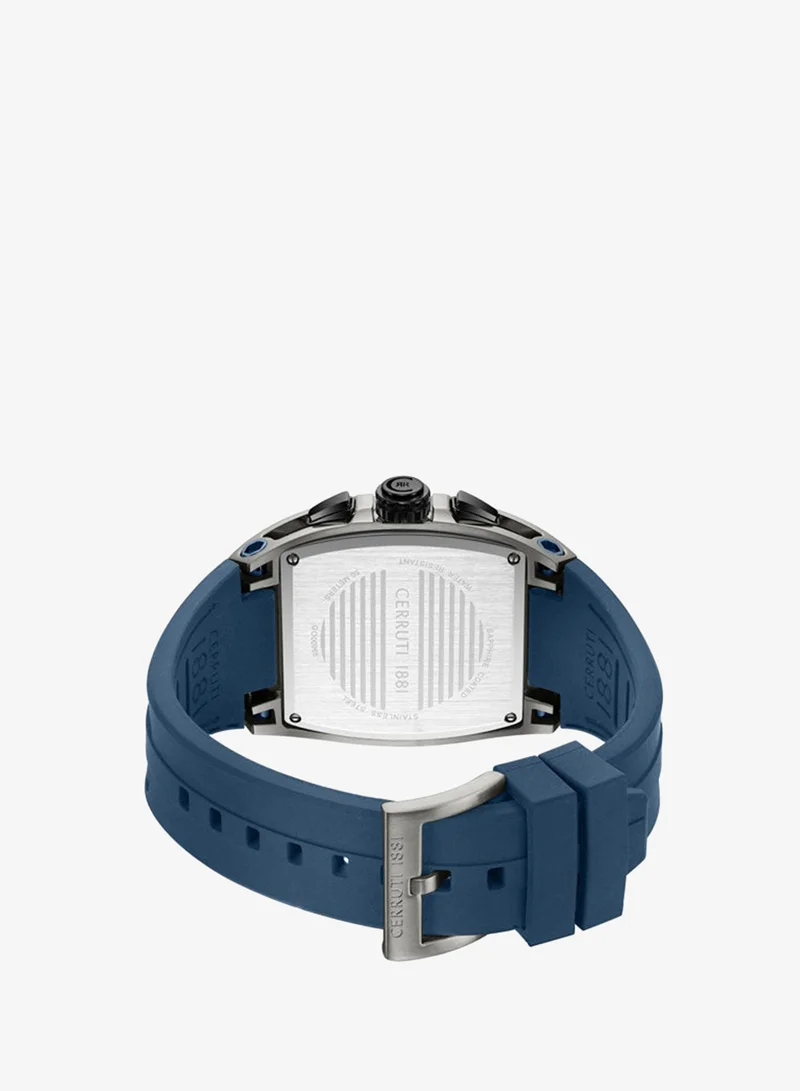 CERRUTI 1881 blue Men's Belluno Blue Dial Silicone Strap Chronograph Watch for Men, 41.5mm for Men | Best Price UAE