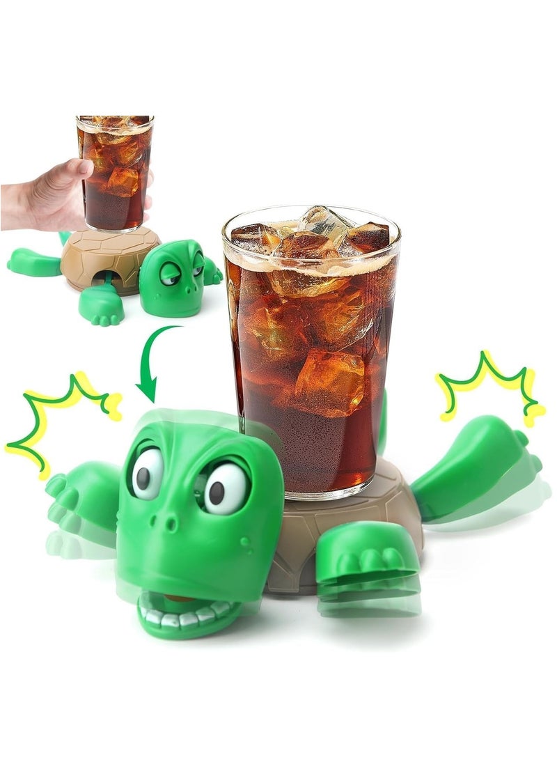 LIMOS Funny Turtle Cup Holder Coaster for Desk Coffee Mug Cute Animal Drink Holder for Office Home Kids Adults Coasters Cup Coasters for coffee table,Table  - Image 1