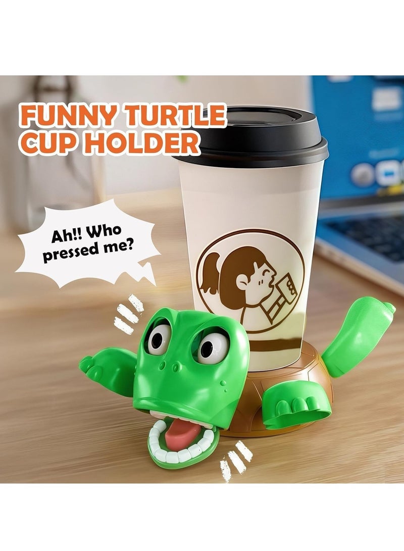 LIMOS Funny Turtle Cup Holder Coaster for Desk Coffee Mug Cute Animal Drink Holder for Office Home Kids Adults Coasters Cup Coasters for coffee table,Table  - Image 3