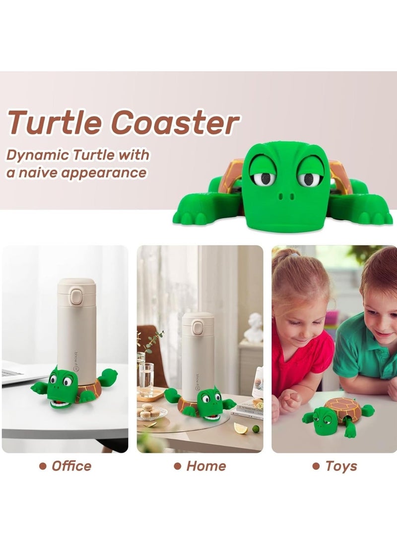 LIMOS Funny Turtle Cup Holder Coaster for Desk Coffee Mug Cute Animal Drink Holder for Office Home Kids Adults Coasters Cup Coasters for coffee table,Table  - Image 4