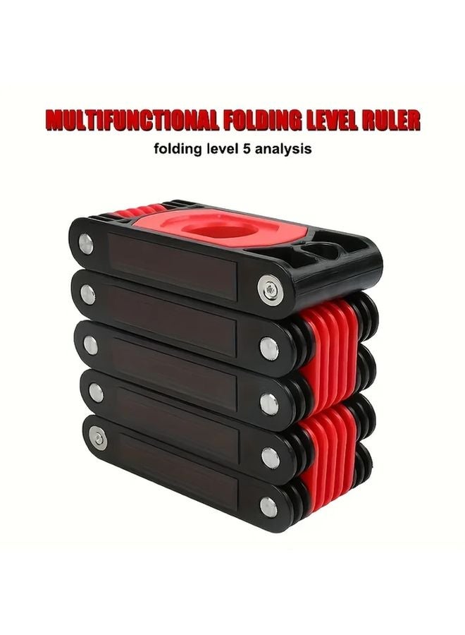Multifunctional 5 Fold Magnetic Folding Level Tool For Carpentry And Woodworking - Image 1