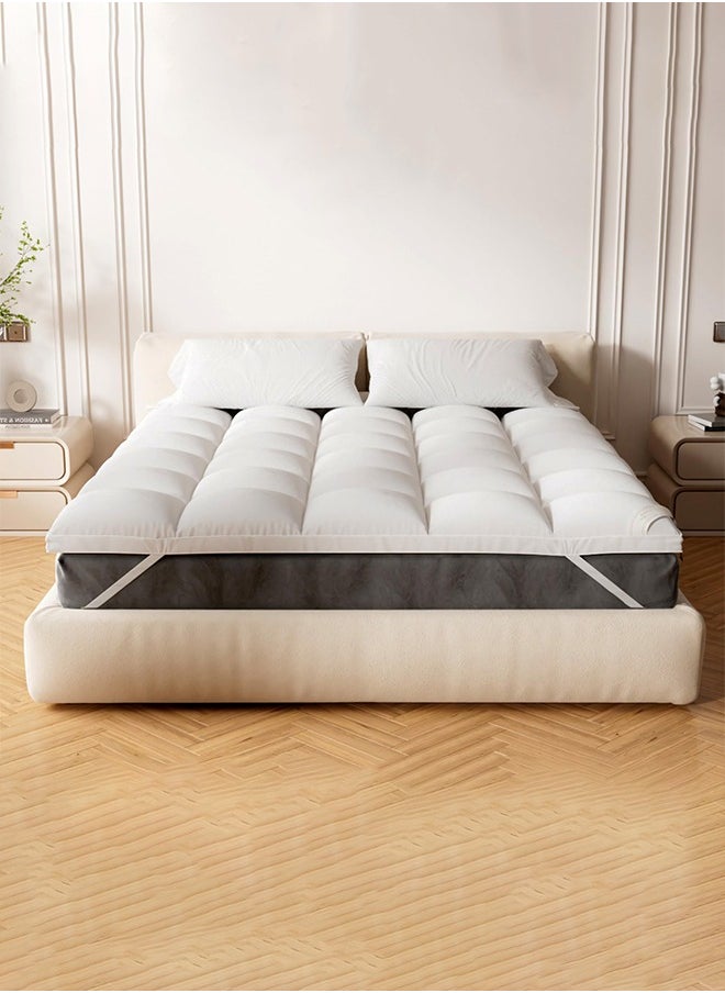Arabest - Memory Foam Mattress Topper Queen for Back Pain, 100% Cotton Extra Soft Pillow Top Mattress Topper, 2000GSM Fluffy Shredded Memory Foam Filled & Thicked Down Alternative-Lined - Image 1