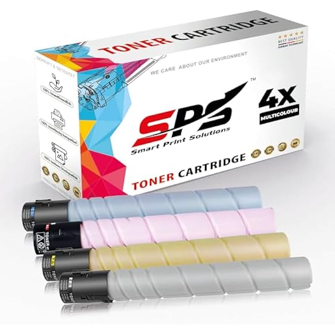 خراطيش حبر متوافقة TN-223 من سمارت برينت سوليوشنز لكونيكا مينولتا بيزهاب C226|C256|C266|C7222|C7226 | 4 ألوان متعددة | 15,000 صفحة - Image 1