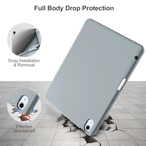 Akkerds Compatible with iPad Air 11 Inch Case 8th/7th/6th Generation (M4/M3/M2) 2026/2025/2024, for iPad Air 5th/4th Generation Case 10.9 Inch 2022/2020 with Pencil Holder[Auto Sleep/Wake], Darkgrey - Image 4