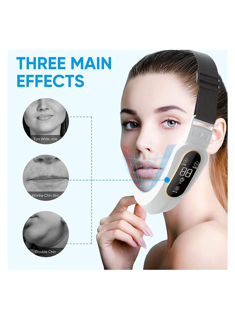 NIBEMINENT Double Chin Reducer Machine, Electric Face Lift Device Beauty Belt Removal Skin Lifting Instrument with Blue Light and Red - Image 5