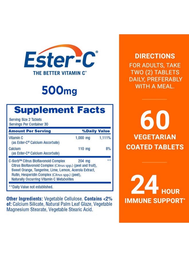 Ester - C Ester-C Vitamin C, 500mg Tablets, 60-Count, Unflavored (Packaging May Vary) - Image 2