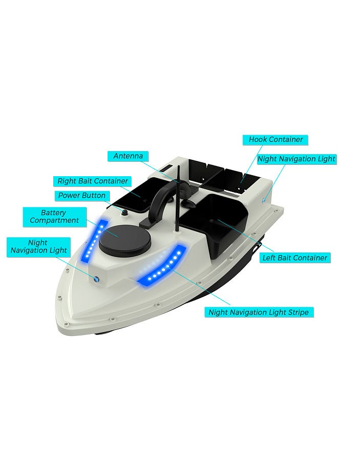 Generic GPS RC Bait Boat 500M Wireless Remote Control Fishing Bait Boat Fishing Feeder Boat Ship with with 4 Bait Containers 2KG Load  - Image 2