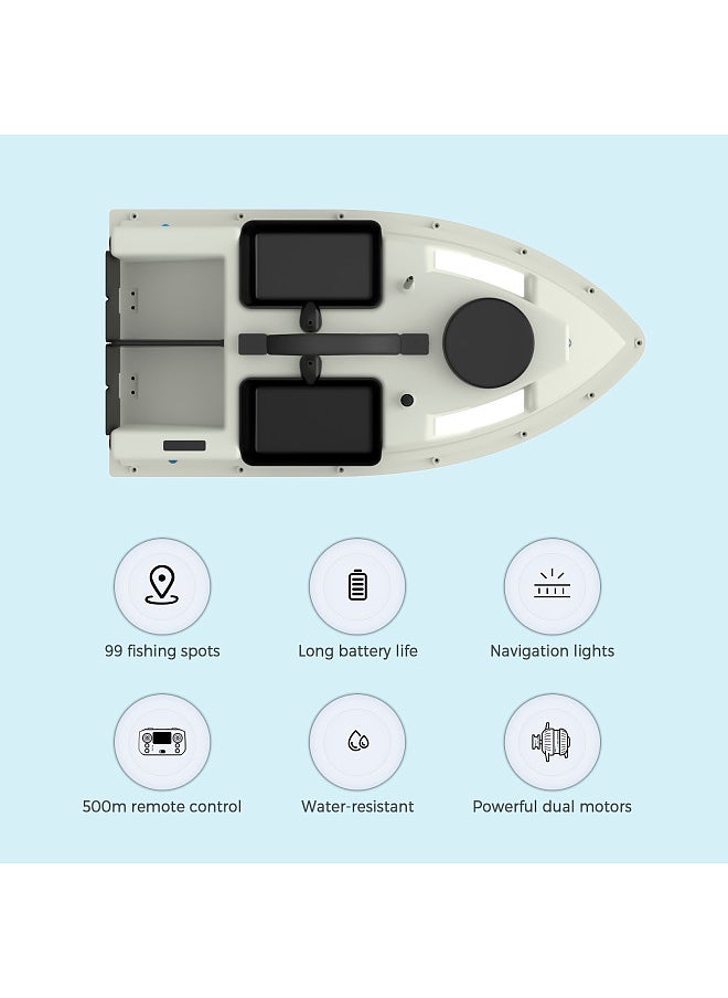 Generic GPS RC Bait Boat 500M Wireless Remote Control Fishing Bait Boat Fishing Feeder Boat Ship with with 4 Bait Containers 2KG Load  - Image 5