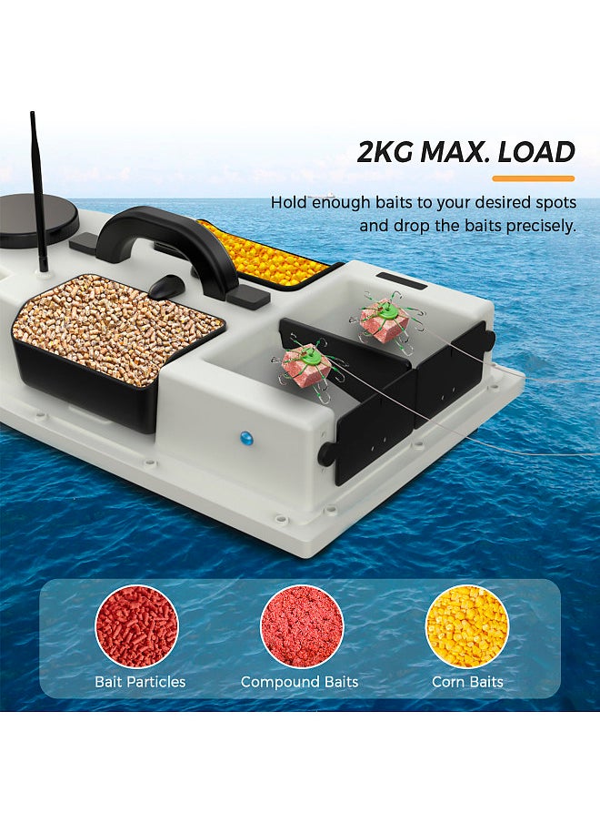 Generic GPS RC Bait Boat 500M Wireless Remote Control Fishing Bait Boat Fishing Feeder Boat Ship with with 4 Bait Containers 2KG Load  - Image 3