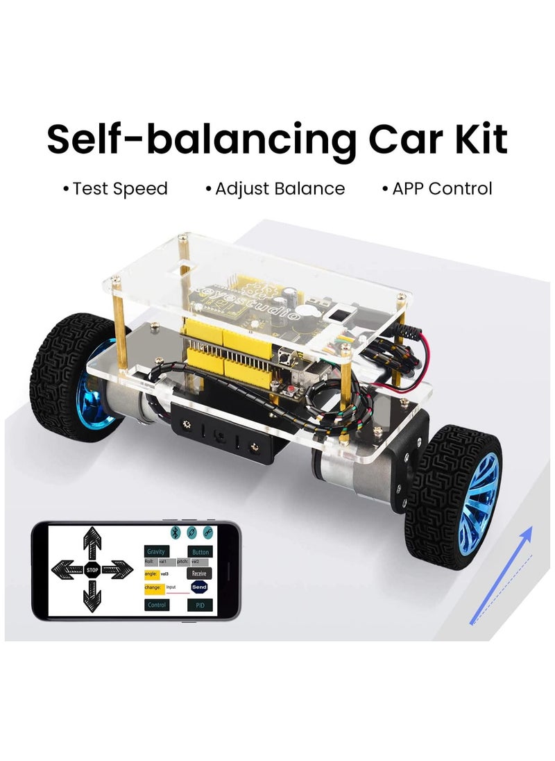 Keyestudio - Self-Balancing Robot for Arduino Project, Automatic and Bluetooth Control Mode, Two Strong DC Motor and a Shield with a Built-in MPU-6050 Module, a Power Switch, a Active Buzzer, etc - Image 1