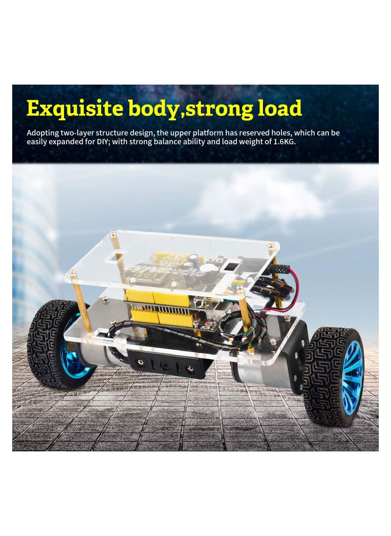 Keyestudio - Self-Balancing Robot for Arduino Project, Automatic and Bluetooth Control Mode, Two Strong DC Motor and a Shield with a Built-in MPU-6050 Module, a Power Switch, a Active Buzzer, etc - Image 1