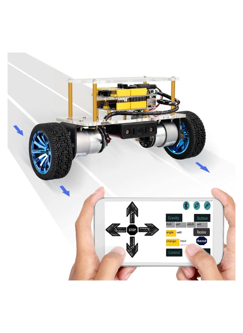 روبوت ذاتي التوازن لمشروع Arduino ، وضع التحكم التلقائي والبلوتوث ، محركان قويان للتيار المستمر ودرع مع وحدة MPU-6050 مدمجة ، ومفتاح طاقة ، وجرس نشط ، إلخ. - pzsku/Z9A40557778717DF45836Z/45/_/1671700023/f0a2b957-5358-431a-aa45-cf11ac11ba7c