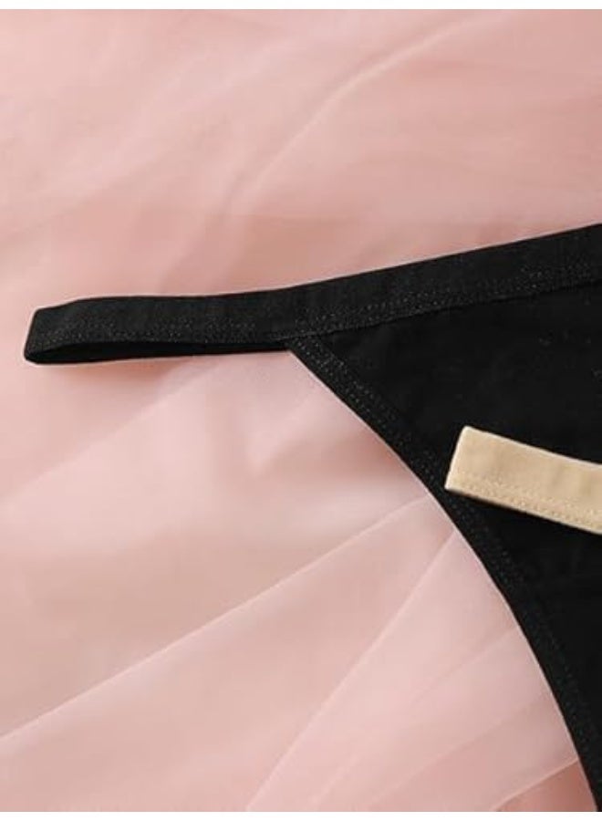 Hanady Women's 3-Piece Cotton Panty Set (Black, White, Red) Soft and Comfortable for Daily Use size l - Image 3