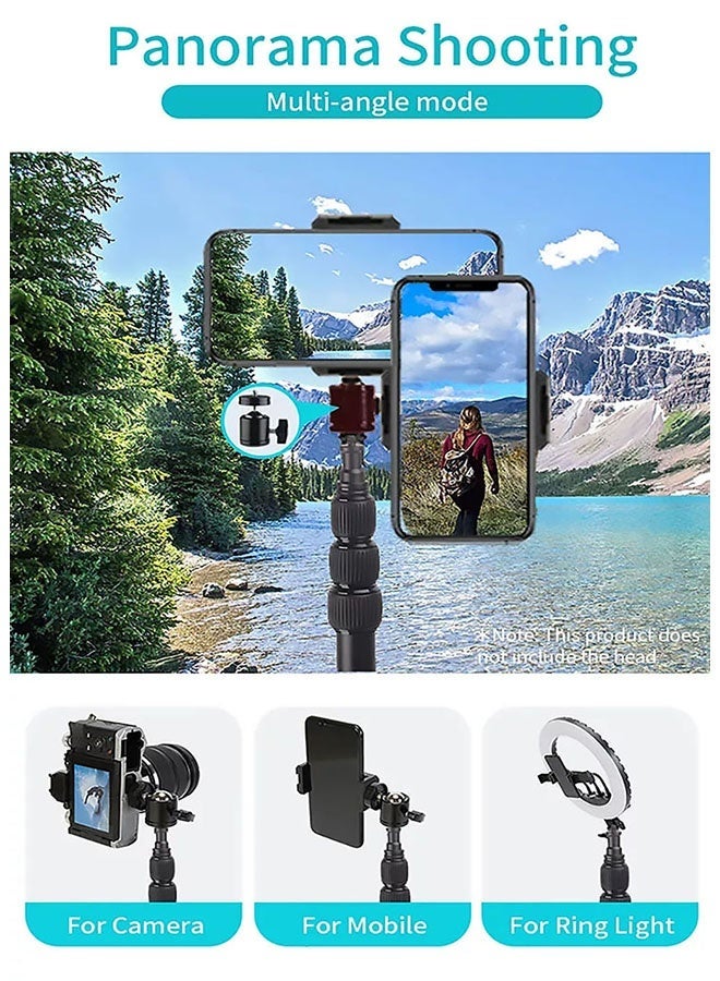 Jmary MT‑45 2‑in‑1 Portable Selfie Stick & Tripod Stand – 1.68 m Extendable, Universal 1/4″ Mount, 360° Rotating, Foldable & Lightweight – for Phones, Action Cameras & Vlogging - Image 3