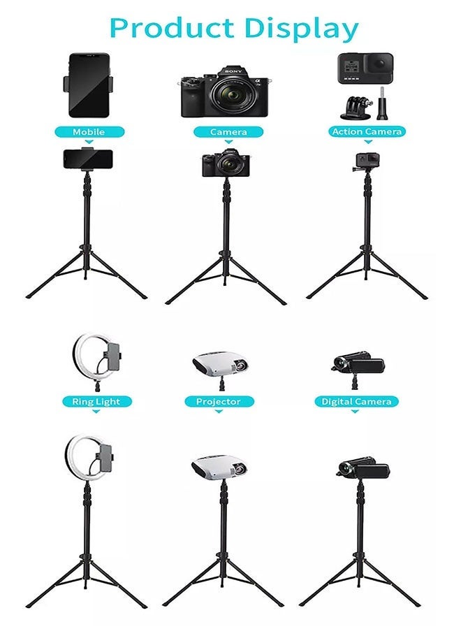 Jmary MT‑45 2‑in‑1 Portable Selfie Stick & Tripod Stand – 1.68 m Extendable, Universal 1/4″ Mount, 360° Rotating, Foldable & Lightweight – for Phones, Action Cameras & Vlogging - Image 2