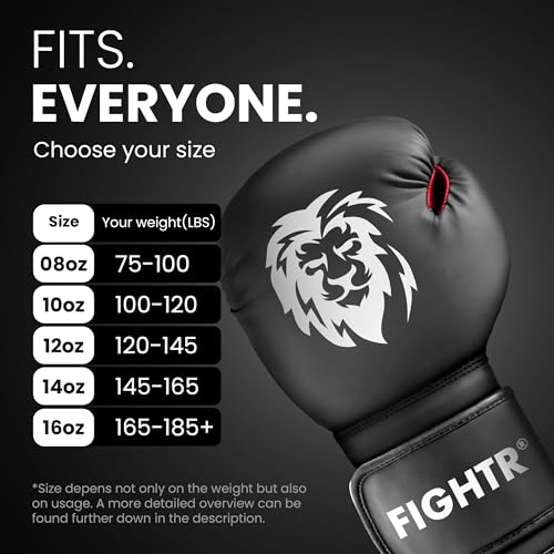 FIGHTR® Boxing Gloves - Maximum Protection & Stability | Boxing Gloves for Boxing, MMA, Muay Thai & Kickboxing | Sizes 8-16 oz - Image 2