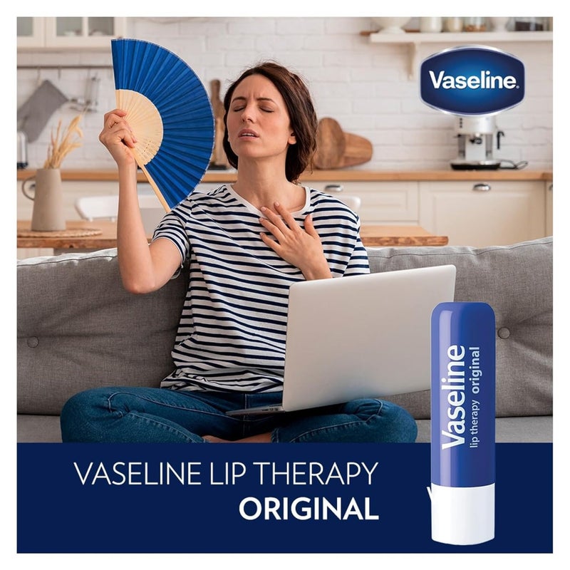 Vaseline Lip Therapy Variety 4-Pack â€“ Original + Aloe Vera Moisturizing Lip Balm with Vitamin E, 0.16 Oz Ea - Image 5