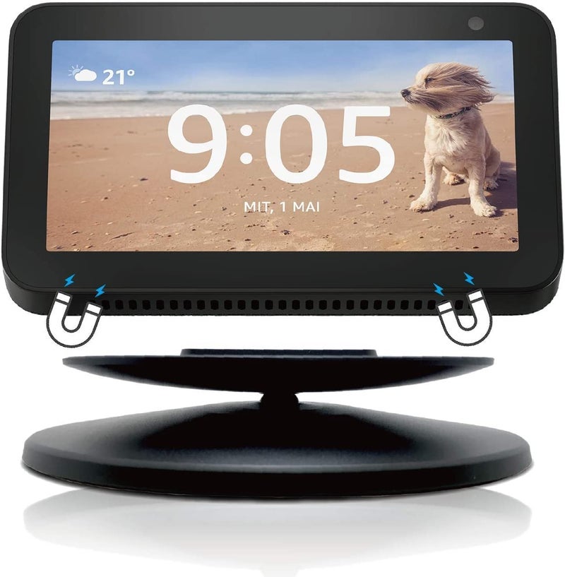 Sintron Smart Display Stand for Show 5 & 8 (1st & 2nd Gen) Adjustable Magnetic Stand Mount for Show 8 & 5 with 360 Degree Rotation Tilt Function & Anti-Slip Base (Black), Compatible with iPhone Models - Image 3