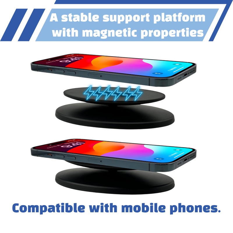 Sintron Smart Display Stand for Show 5 & 8 (1st & 2nd Gen) Adjustable Magnetic Stand Mount for Show 8 & 5 with 360 Degree Rotation Tilt Function & Anti-Slip Base (Black), Compatible with iPhone Models - Image 5