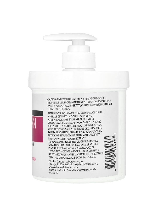 Advanced Clinicals Advanced Clinicals, Anti-Aging Rescue Cream, Bulgarian Rose, 16 oz (454 g)  - Image 2