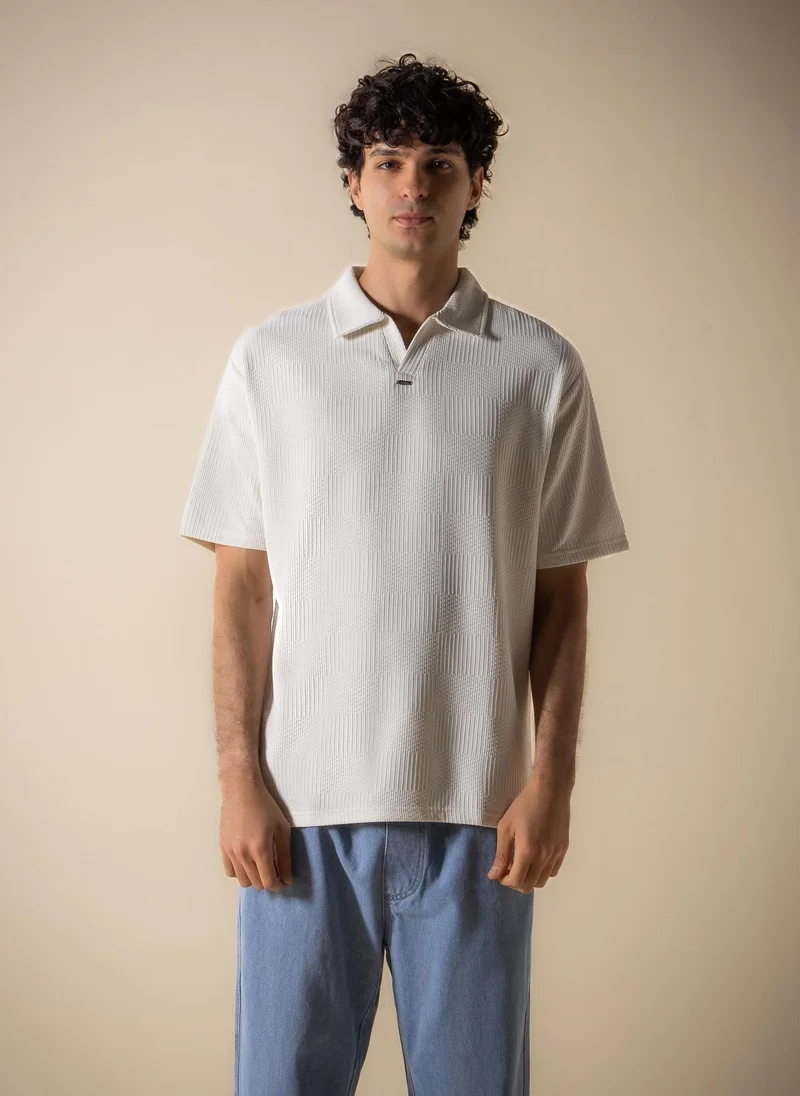 SHAPES TEXTURED MIDWEIGHT POLO SHIRT