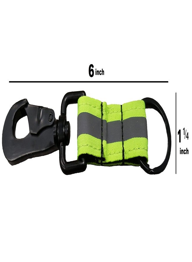 LINE2design Reflective Firefighter Turnout Key Ring - Fire Rescue Key Holder Strap with Heavy Duty Swivel Snap Hook - Green Reflective Design | Perfect Firefighter Gift - Image 3