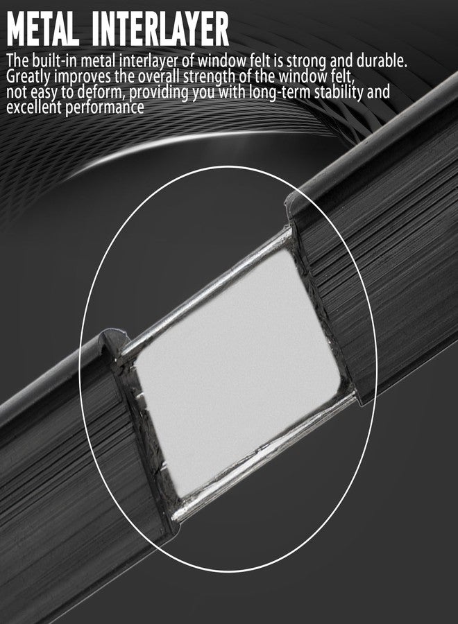 WEILEITE Front Door Window Channel Felt Trim Seal Weather Stripping Kit Compatible with GMC C1500 C2500 C3500 K1500 K2500 K3500 Suburban Jimmy Chevy C10 C20 C30 K5 K10 K20 K30 Blazer Suburban Truck - Image 5