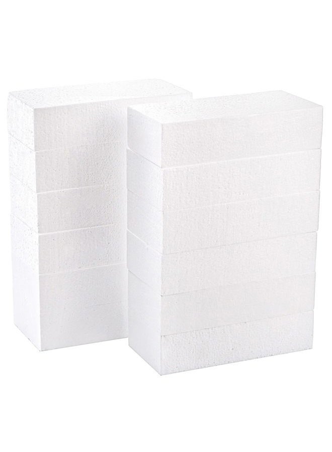 YOUEON 12 Pack Craft Foam Blocks, 8x4x2 Inch Rectangle, White Thick Sheets for Arts and Crafts, Sculptures, Modeling, Packing, School, Home - Image 1