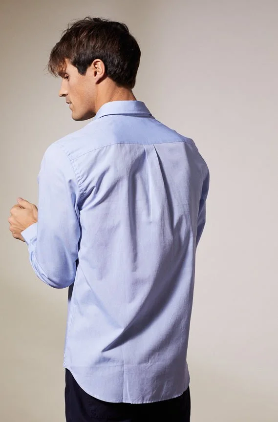 Vicomte A. Conrad Sky Blue Shirt Oxford 100% Cotton