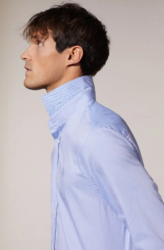 Vicomte A. Conrad Sky Blue Shirt Oxford 100% Cotton
