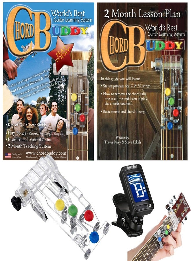 ChordBuddy Guitar Learning System & Teaching Aid Chord Buddy with True Tune Chromatic Tuner, GENUINE USA MADE - Image 1