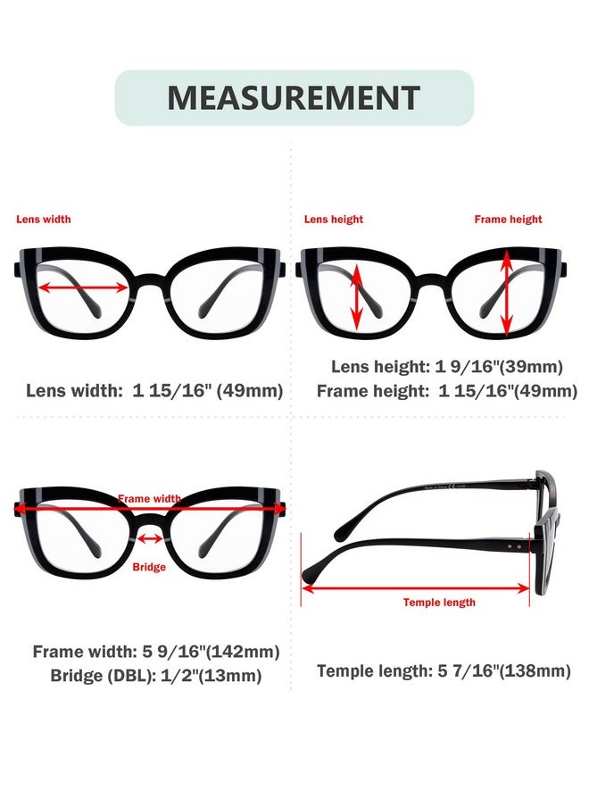 Eyekepper - 5Pack Cat Eye Reading Glasses For Women Cute Reader +2.0 - Image 1