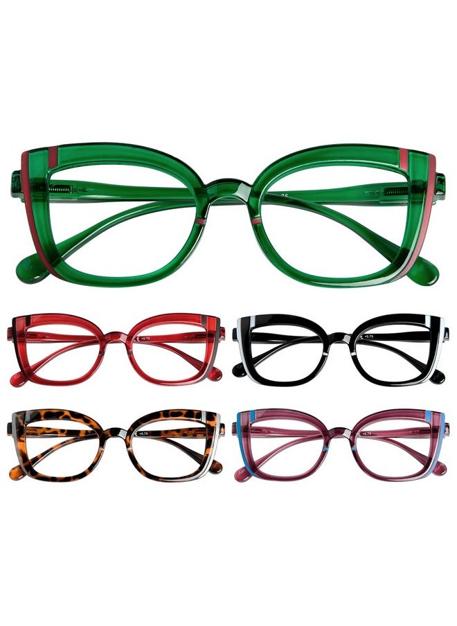 Eyekepper - 5Pack Cat Eye Reading Glasses For Women Cute Reader +2.0 - Image 1