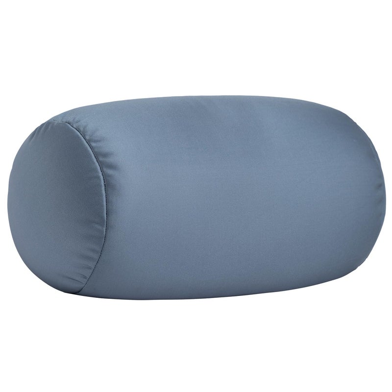 Focustree Microbead Neck Body Pillow Tube Microbead Bolster Bean Smooth Cool Pillow Neck Cervical Roll Pillow for Sleeping 7 x 12Inch Throw Travel Pillow Cold Grey