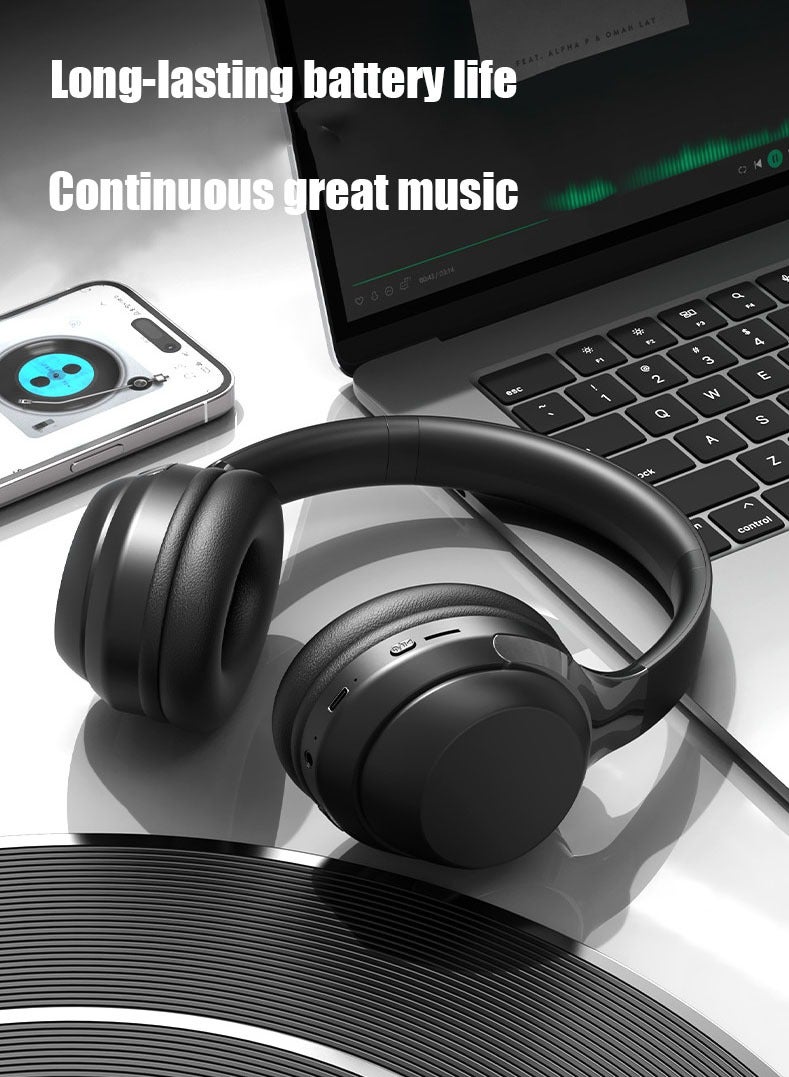 جيليز 2024 سماعات رأس لاسلكية قابلة للطي بتقنية البلوتوث، تقنية إلغاء الضوضاء النشطة للموسيقى والألعاب، محمولة للسفر. - Image 1