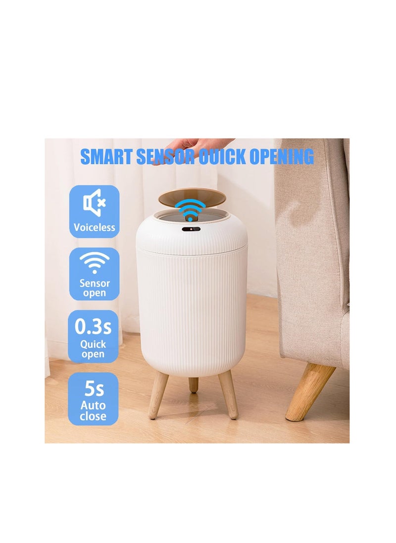 Generic Smart Sensor Wastebasket,Automatic Trash Can with Lid,Convenient and Hygienic Easy to Use,10L Trash Can Plastic Trash Bin, Technology Sensor Waterproof Wastebasket Plastic Trash can for Kitchen, Bathroom, Bedroom, Living Room, Office and Outdoor  - Image 3