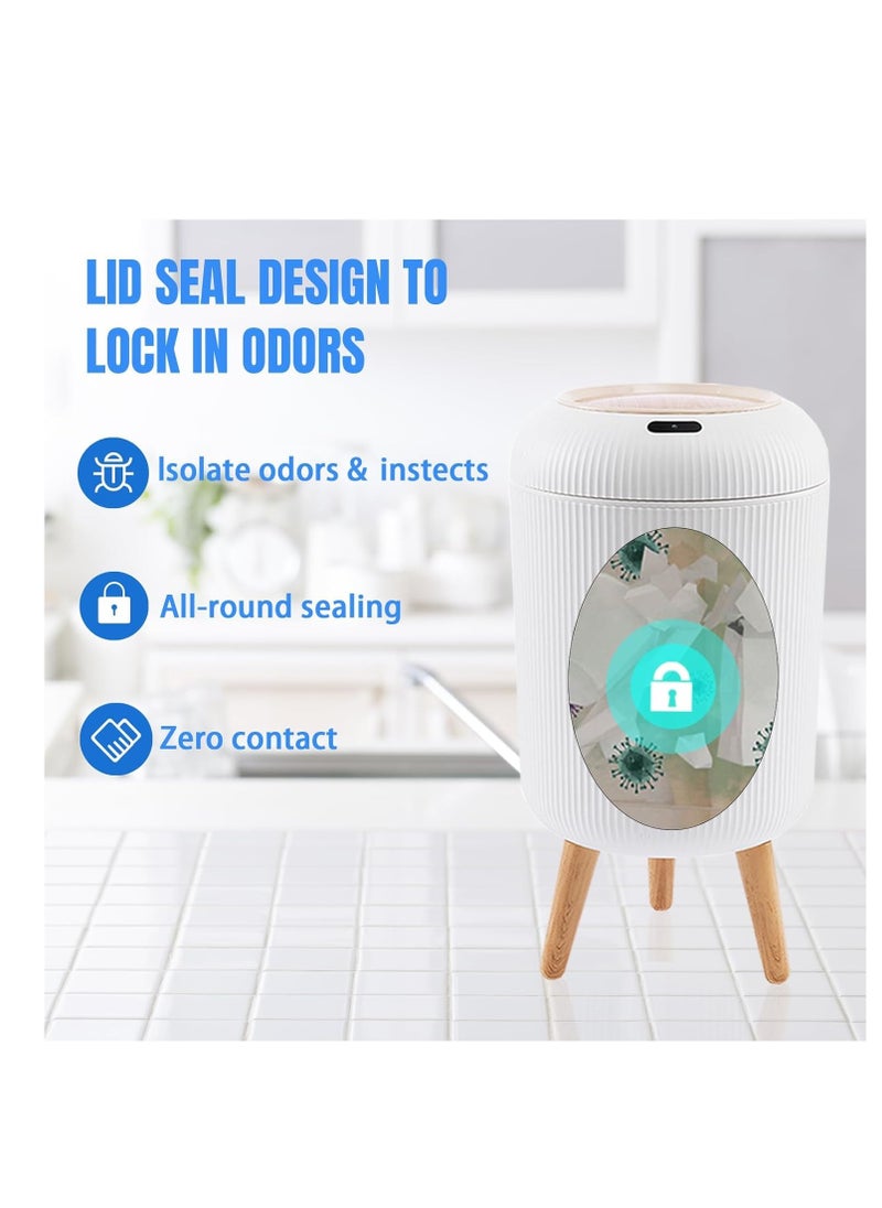 Generic Smart Sensor Wastebasket,Automatic Trash Can with Lid,Convenient and Hygienic Easy to Use,10L Trash Can Plastic Trash Bin, Technology Sensor Waterproof Wastebasket Plastic Trash can for Kitchen, Bathroom, Bedroom, Living Room, Office and Outdoor  - Image 4