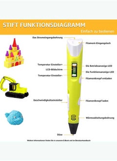 Generic 3D Pen For Children 3D Printing Drawing Pen DIY Funny Set for Kids Chidren Birthday Chrismas Creative Gift with PLA Filament  - Image 4