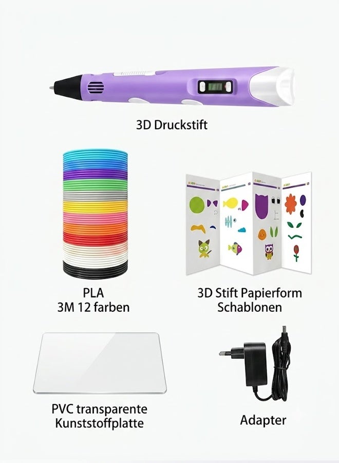 3D Pen For Children 3D Printing Drawing Pen DIY Funny Set for Kids Chidren Birthday Chrismas Creative Gift with PLA Filament - Image 3