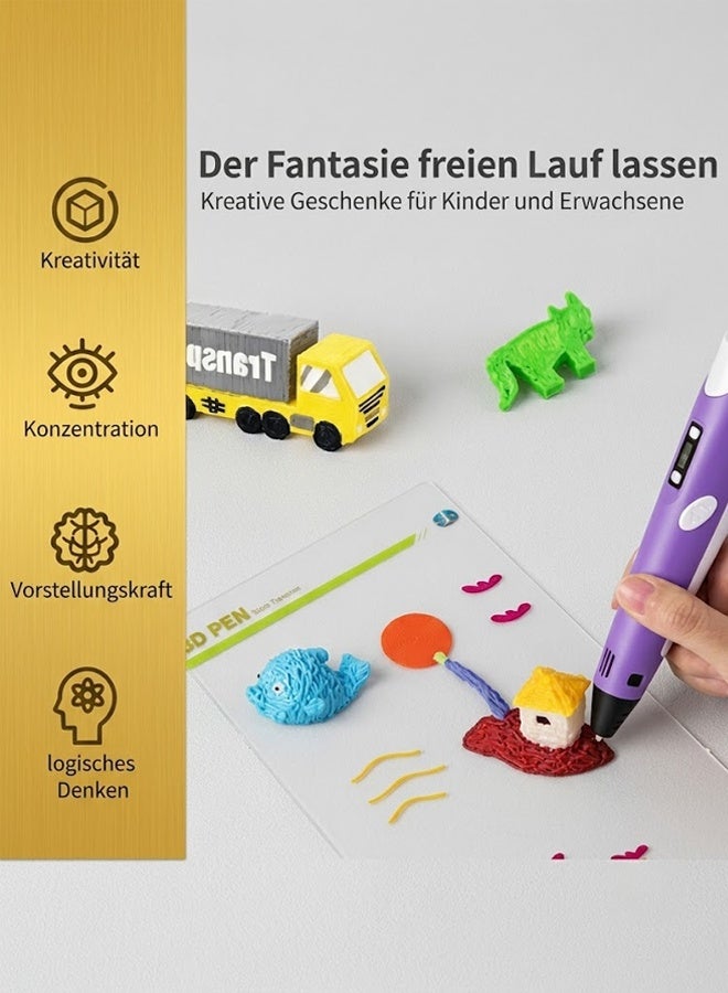 3D Pen For Children 3D Printing Drawing Pen DIY Funny Set for Kids Chidren Birthday Chrismas Creative Gift with PLA Filament - Image 5