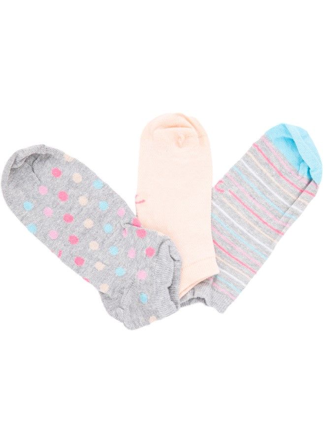 Carina Cotton Ankle Socks - 3 Pairs - Image 1