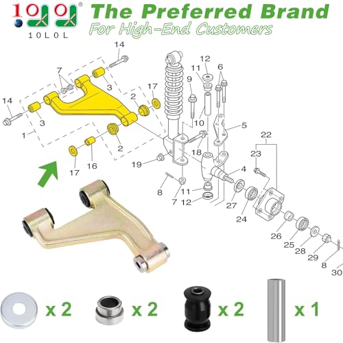 10L0L Golf Cart Front Lower Control Arm For Yamaha G&E G22 G29 Drive 2,Arm Assembly OEM# JU0-F3570-20 - Image 2